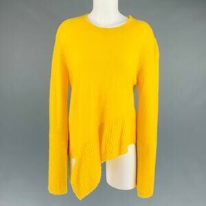 STELLA McCARTNEY Size 6 Yellow Cashmere Silk Asymmetrical Pullover